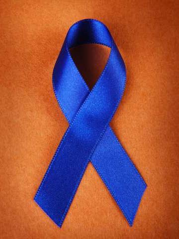 Blue ribbon colorectal cancer awareness